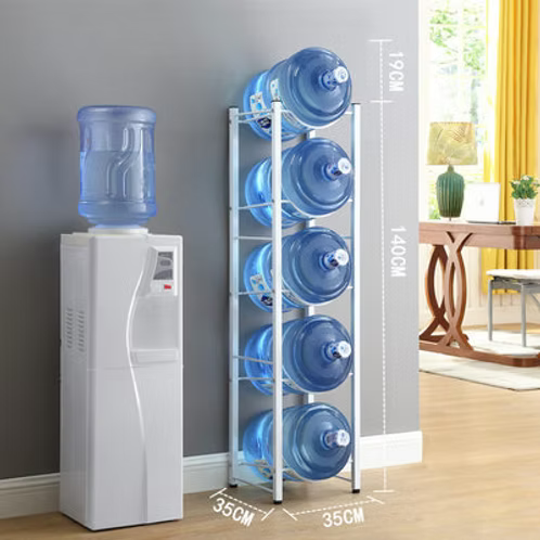 Messentials Elite 5-Tier Water Bottle Rack – Maximum Capacity Industrial Storage