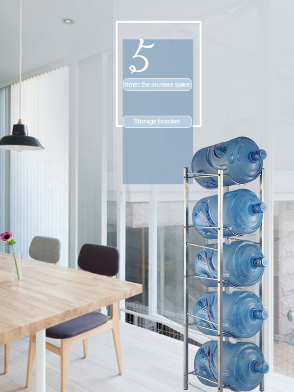 Messentials Elite 5-Tier Water Bottle Rack – Maximum Capacity Industrial Storage