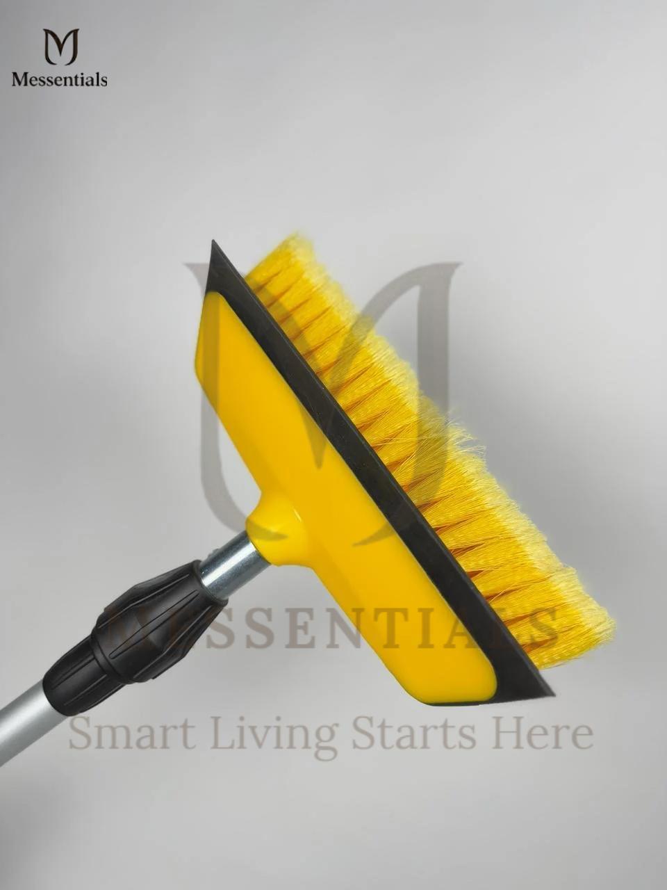 Messentials Professional Solar Panel Cleaning Brush with Water Control & Integrated Wiper