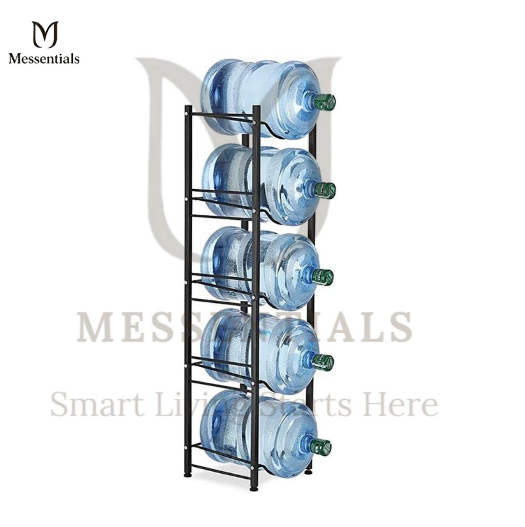 Messentials Professional 4-Tier Water Bottle Rack – High-Capacity Vertical Storage
